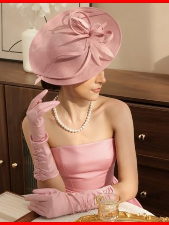 Vintage Feather Fascinator Derby Hat for Women Tea Party Wedding Cocktail main image 6